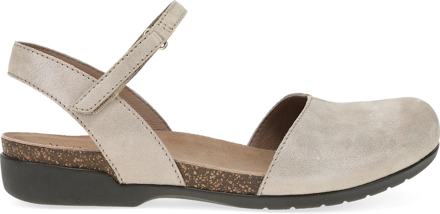 Dansko Rowan Suede Beige Sparkle