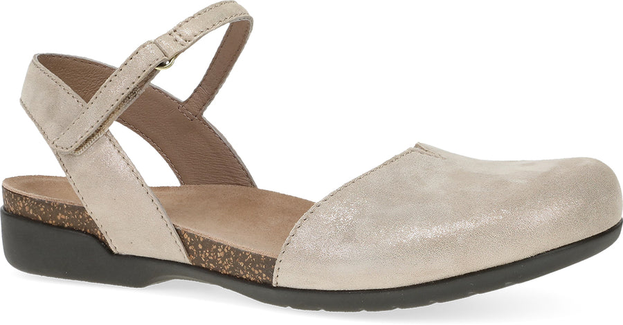 Dansko Rowan Suede Beige Sparkle