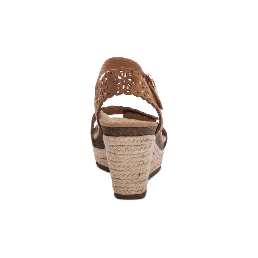 Aetrex Sydney Cutout Wedge Scotch