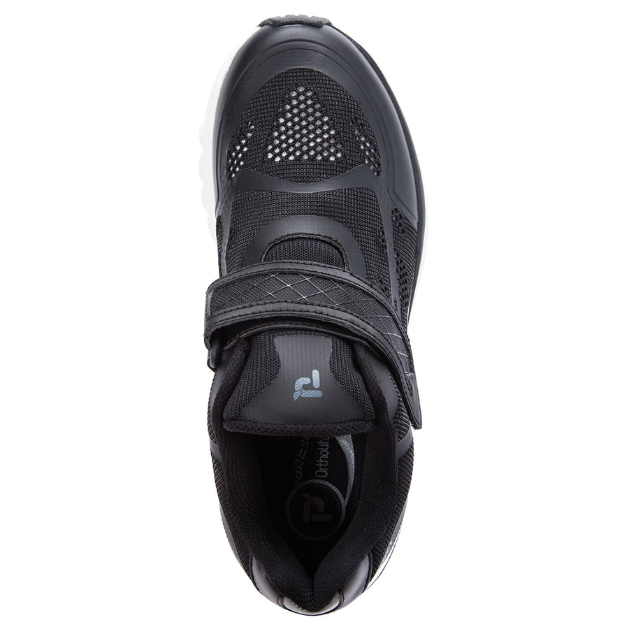 Propet Men's One Strap Black /Dk Grey