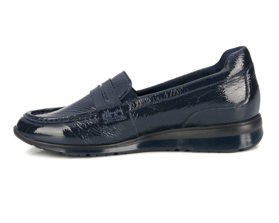 Ros Hommerson Dannon Navy Crinkle Patent