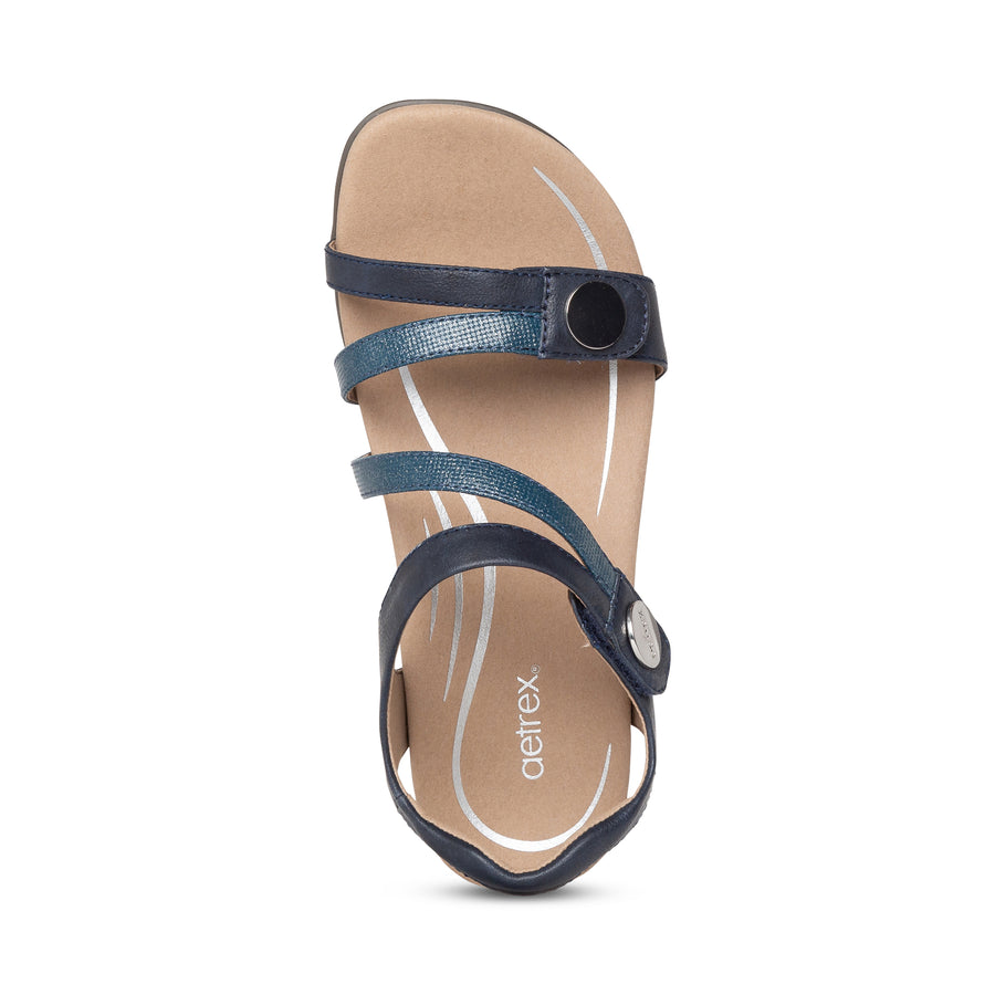 Aetrex Jess Quarter Strap Navy