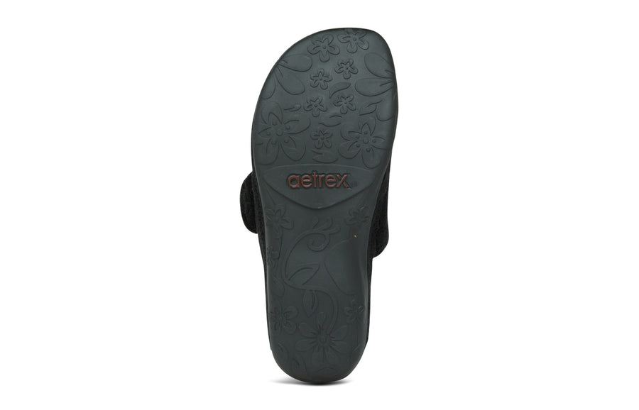 Aetrex Mandy Closed Toe Slipper Black