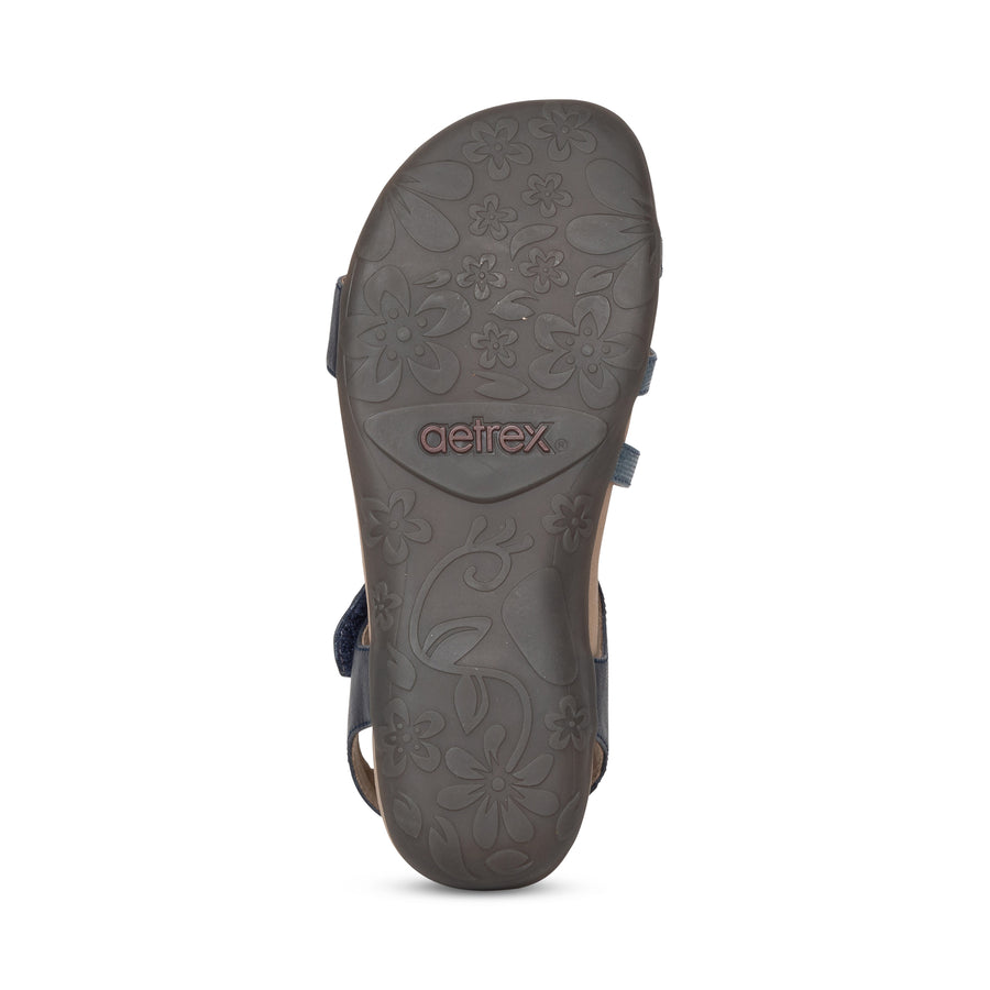 Aetrex Jess Quarter Strap Navy