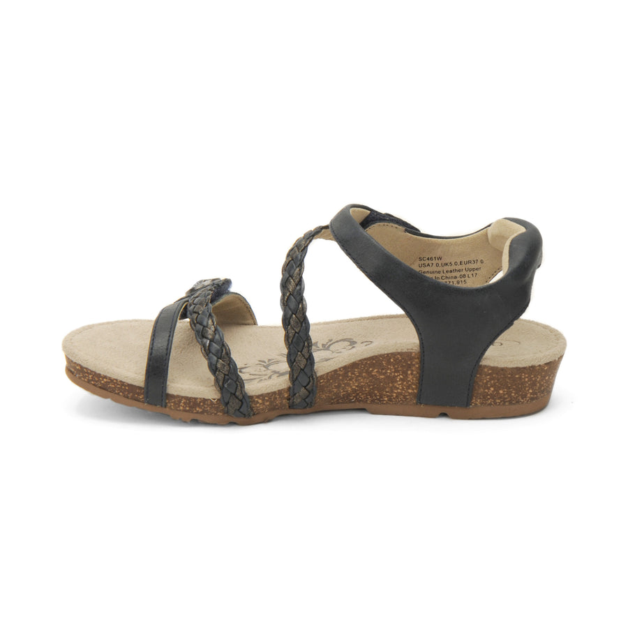 Aetrex Jillian Braided Quarter Strap Navy
