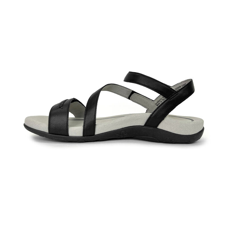 Aetrex Gabby Adjustable Quarter Strap Sandal Black Multi