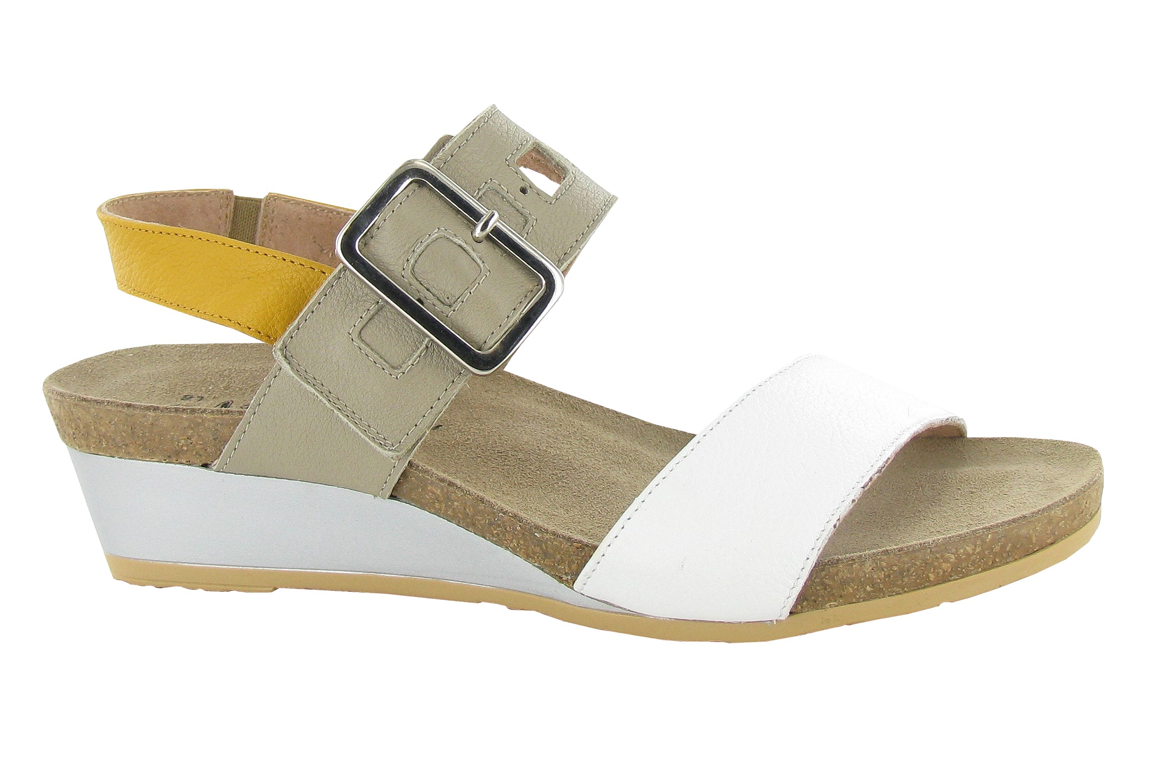 Naot Dynasty Soft White/Beige/Marigold