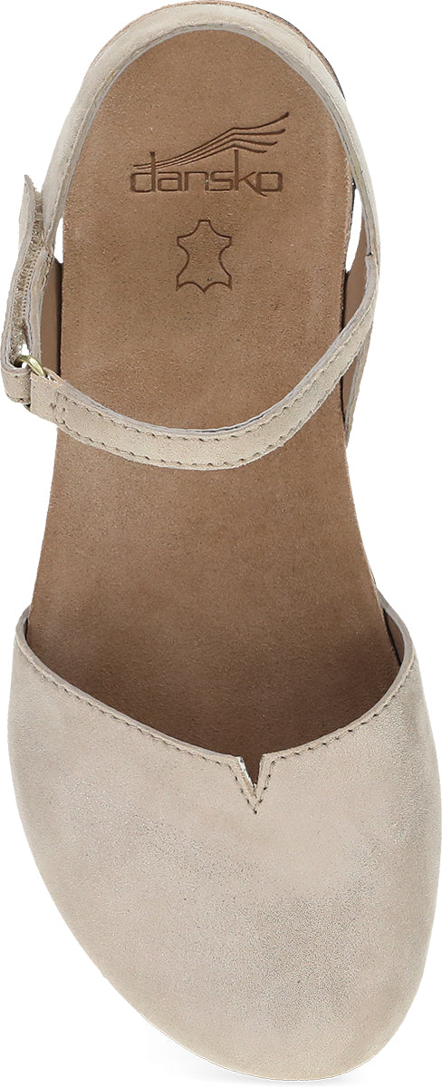 Dansko Rowan Suede Beige Sparkle