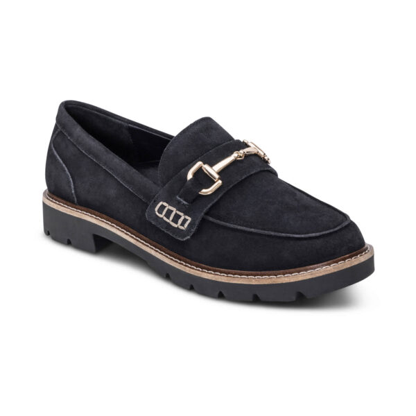 AETREX COLLETTE LOAFER BLACK SUEDE