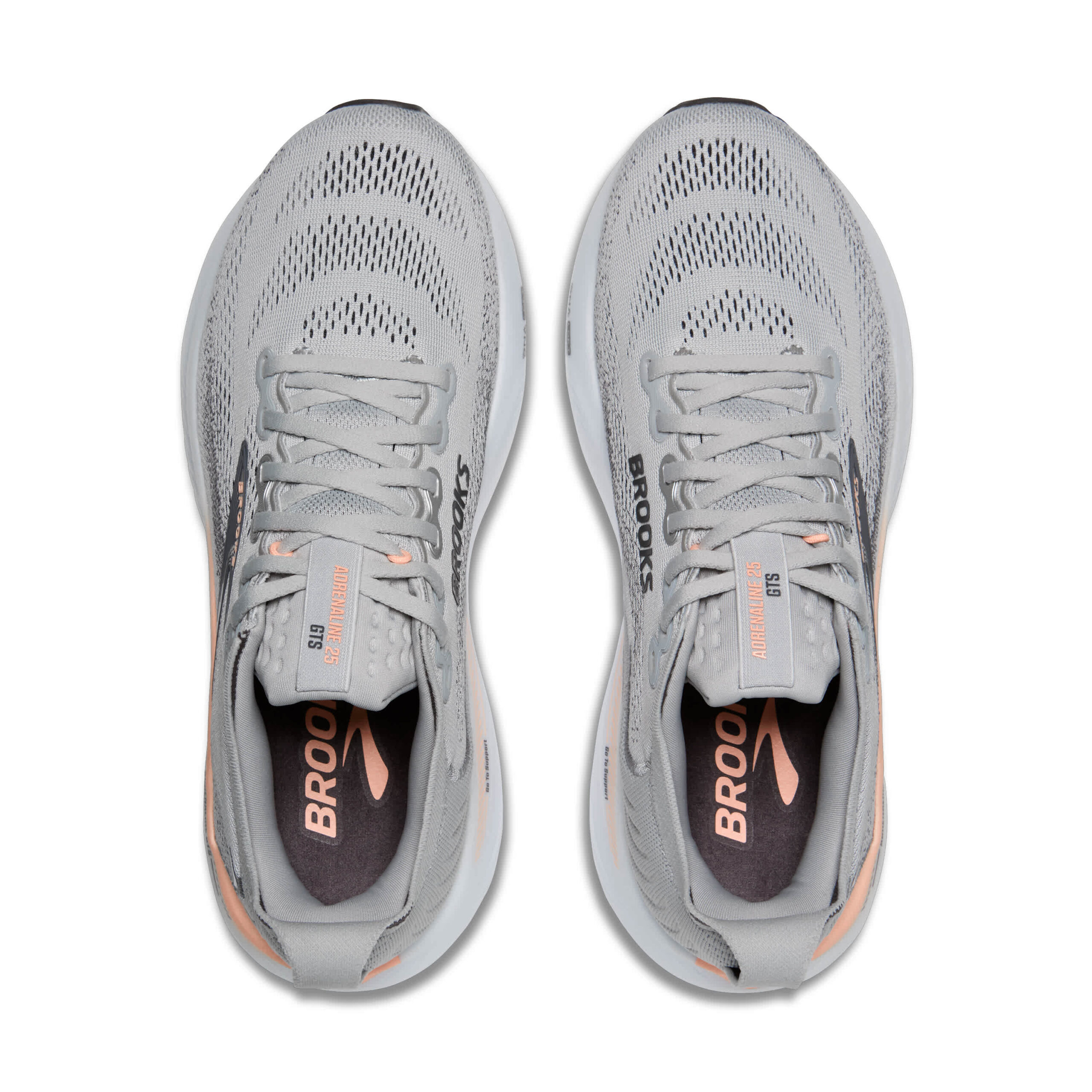 BROOKS ADRENALINE GTS 25 GREY/BLKPEARL/CORAL - Image 8